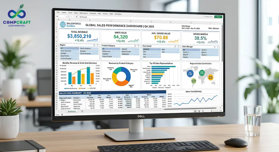 excel dashboard pivot table slicer business data visualization