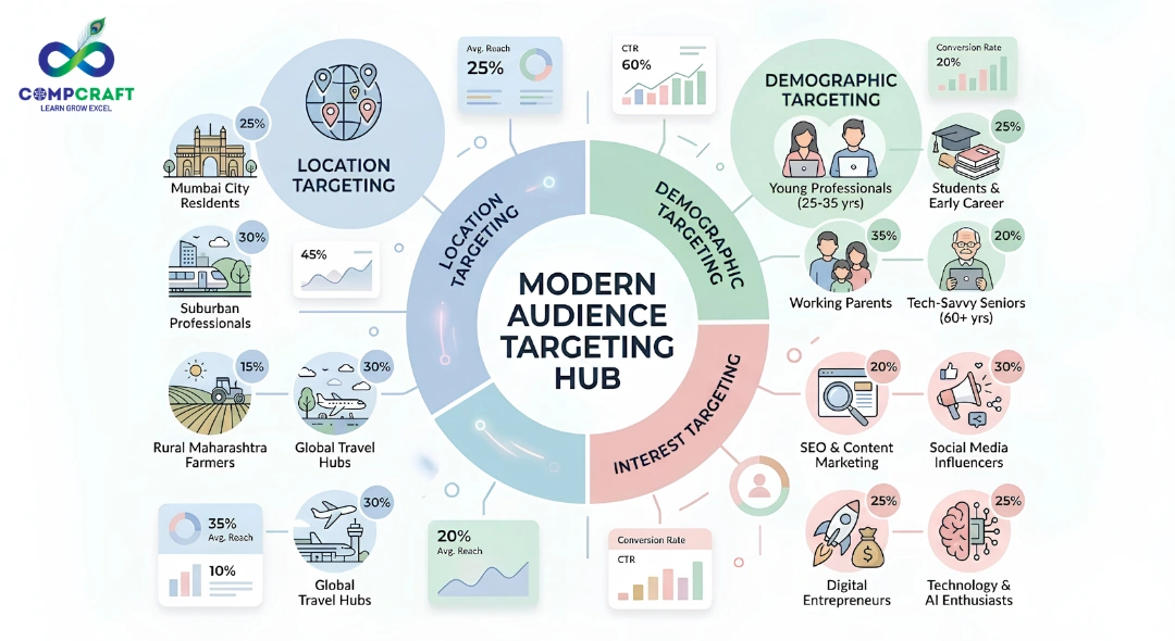 meta ads audience targeting location demographics interests example